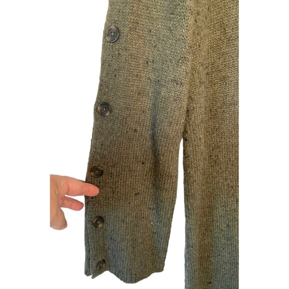 MADEWELL Olive Green Donegal Button-Sleeve Wool-Blend Sweater Dress Size XXS - Picture 6 of 9